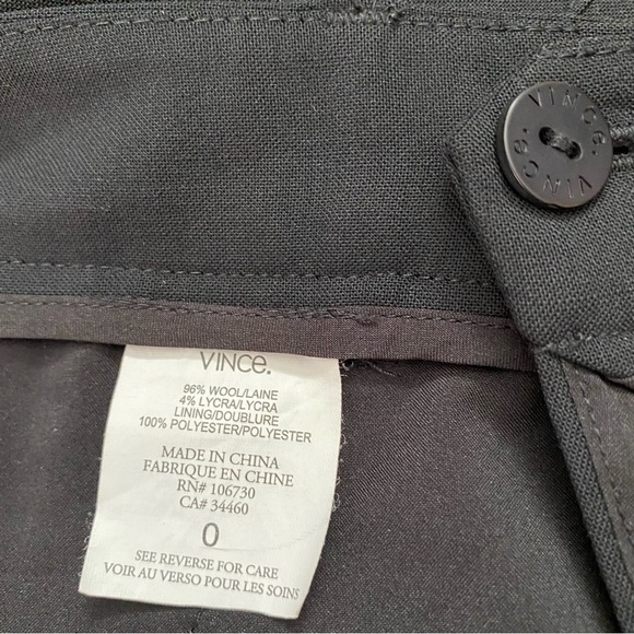 Vince Black Wool Trousers - Picture 10 of 11